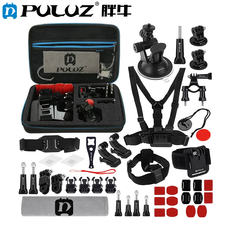 

PULUZ 45 In 1 Accessories Ultimate Combo Kits with EVA Case for GoPro Xiaoyi Action Camera for Gopro Hero Accessoires