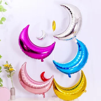 

36 Inch Large Moon Foil Helium Balloons Classic Toys Kids Birthday Party Wedding Decoration Supplies Big Moon Balloons Kids Gift