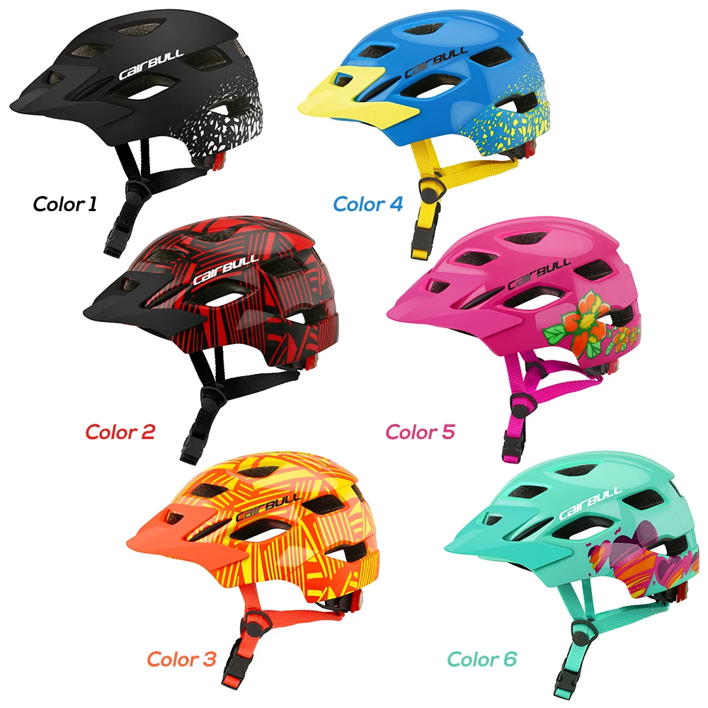 Lightweight Children Riding Helmets Cycling Skating Sport Helmet with Safety Light for Boys Girls Kid Bike Helmets Accessories