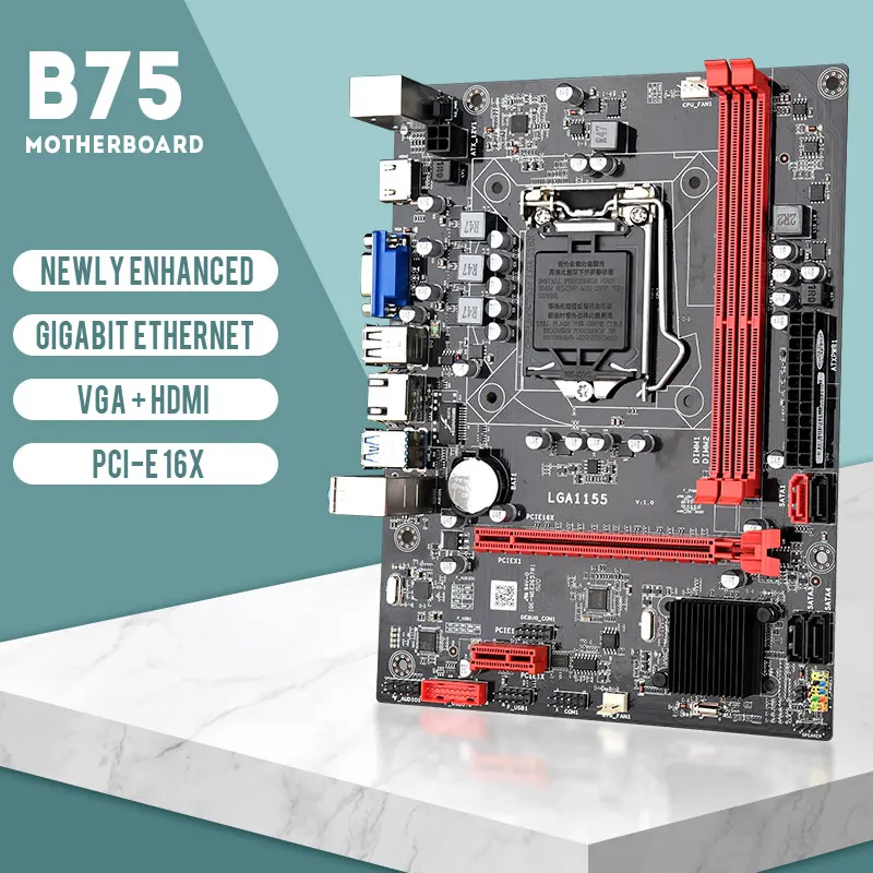 DAIXU B75mATX настольная материнская плата B75 LGA1155 для i3 i5 i7 CPU PCI-E 16X поддержка памяти ddr3