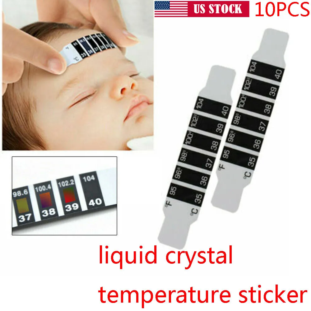 

10PCS Forehead Thermometer Strip Fever Baby Child Adult Test Temperature