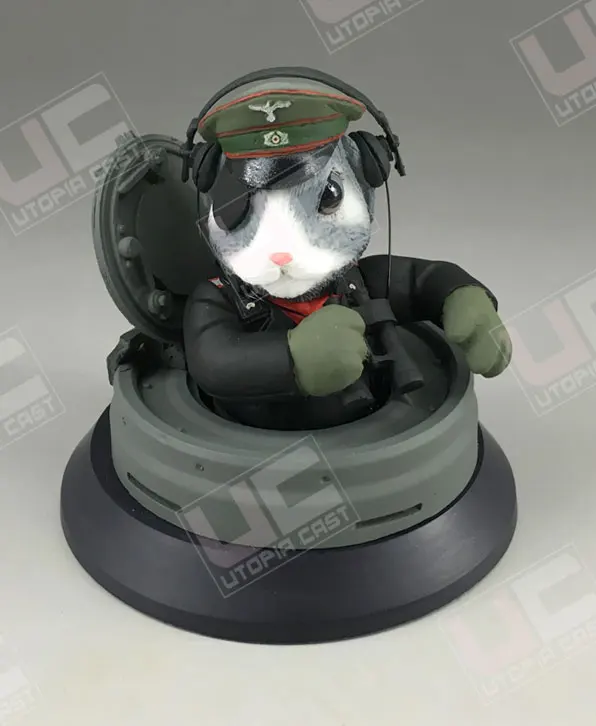 10 см Высота CAT SHIT ONE U-boat Commander Kawaii Кролик смолы бюст миниатюры моделирование Неокрашенный DIY сборка статические модели наборы