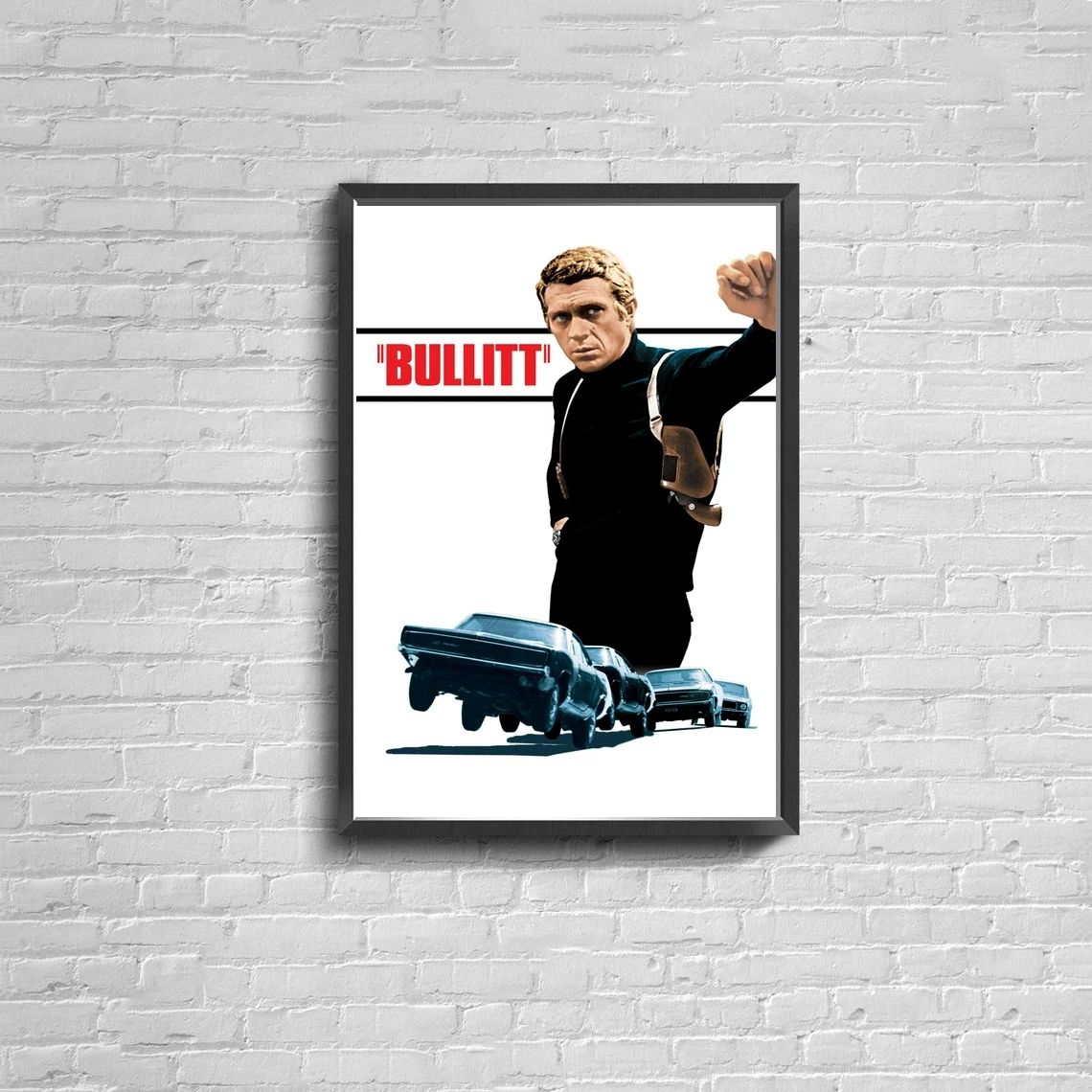 

Bullitt, постер фильма (1968), холст, печать дома, фотообои (без рамки)