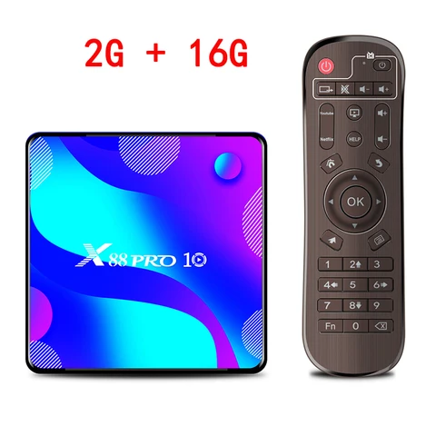 X88 PRO 10 Smart TV Box Android 11.0 4GB 64GB Rockchip RK3318 5G Wifi 4K Google Player Store Youtube Set Top Box