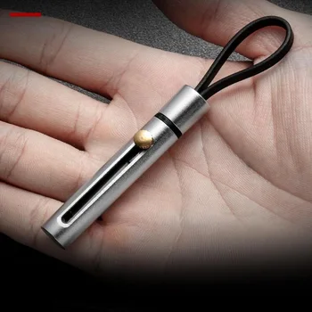 

Folding telescopic outdoor EDC multi-tool. Portable micro blade mini pocket paper cutter, beautiful key ring pendant.