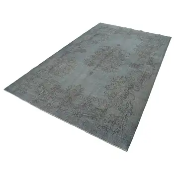

178x295 Cm Grey Handmade Overdyed Rug-6x10 Ft