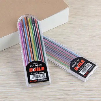 

12Pc/Box Pencil Lead 2.0mm Mechanical pencil leads School Lubrication Writing Supplies refills Stationery Office Y3L1