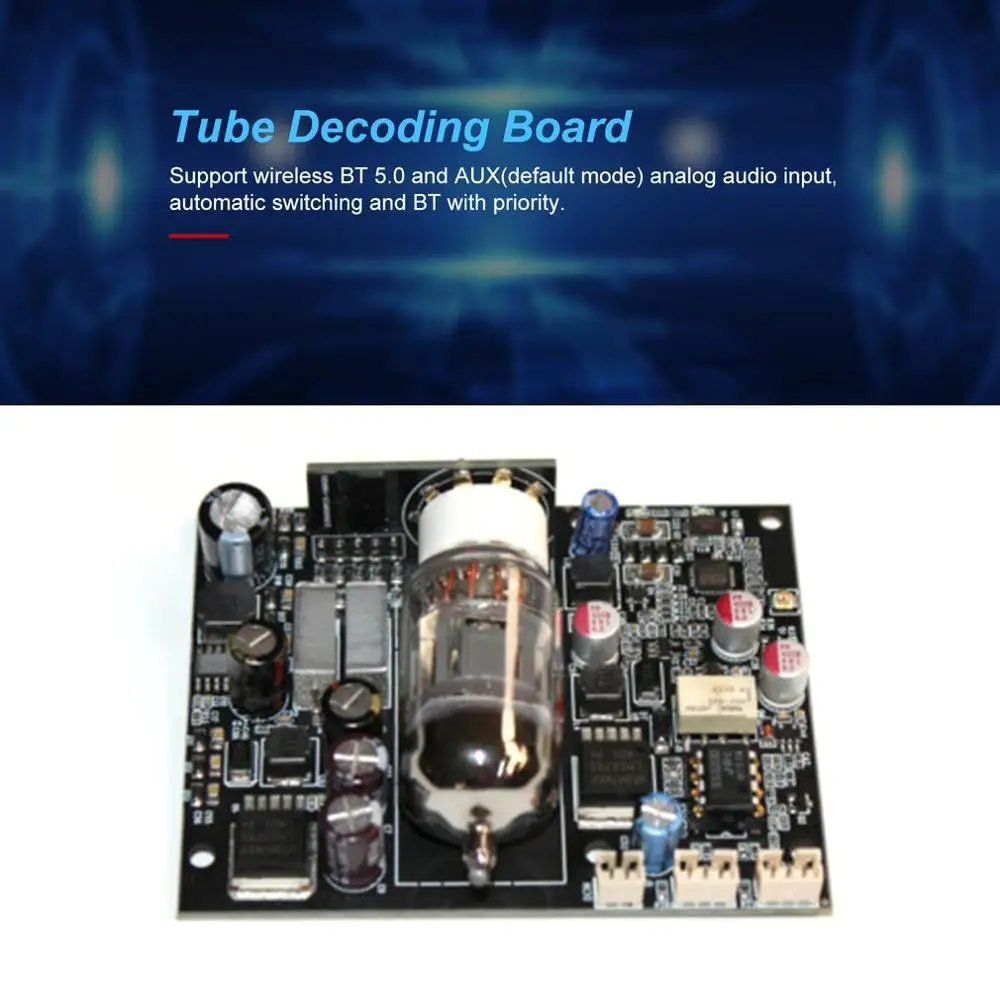 DYKB 12AU7 трубка CSR8675 BT 5,0 аудио приемник плата ES9018 декодер DAC 12s сигнал APTX AUX для 12 В 24 в автомобильный усилитель