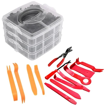 

Auto Fastener Clip with Hand Tools Door Trim Panel Auto Bumper Rivet Retainer Push Engine Cover Clips