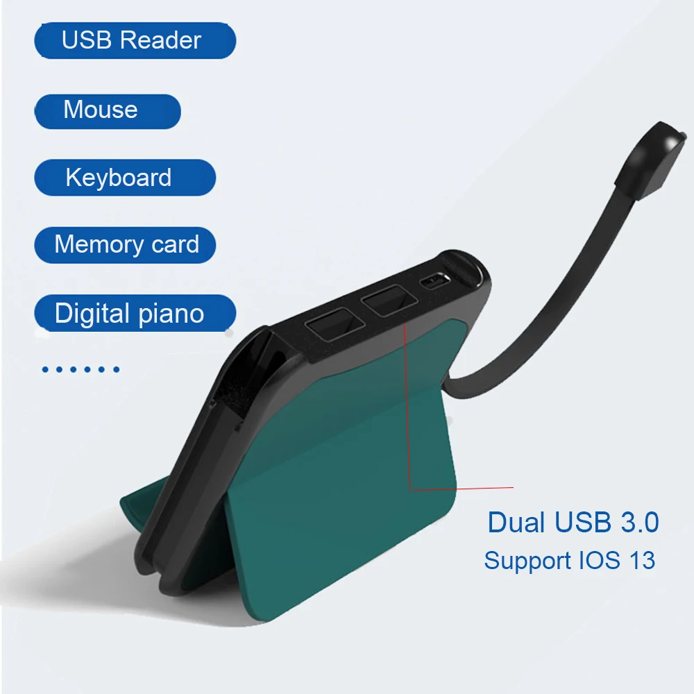 USB адаптер 4 в 1 для Iphone IOS 13 Lightning на USB|Переходники и адаптеры| |