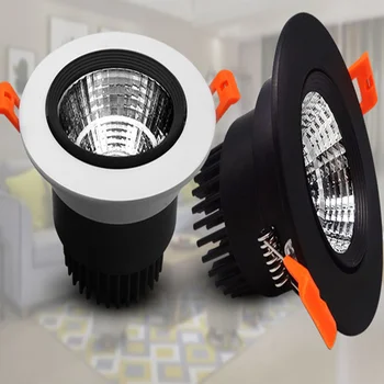 

Dimmable Round 7W9W12W LED Downlights Recessed COB LED Ceiling Spot lights AC220V/110V Warm /Cold White LED Lamp Indoor Lighting