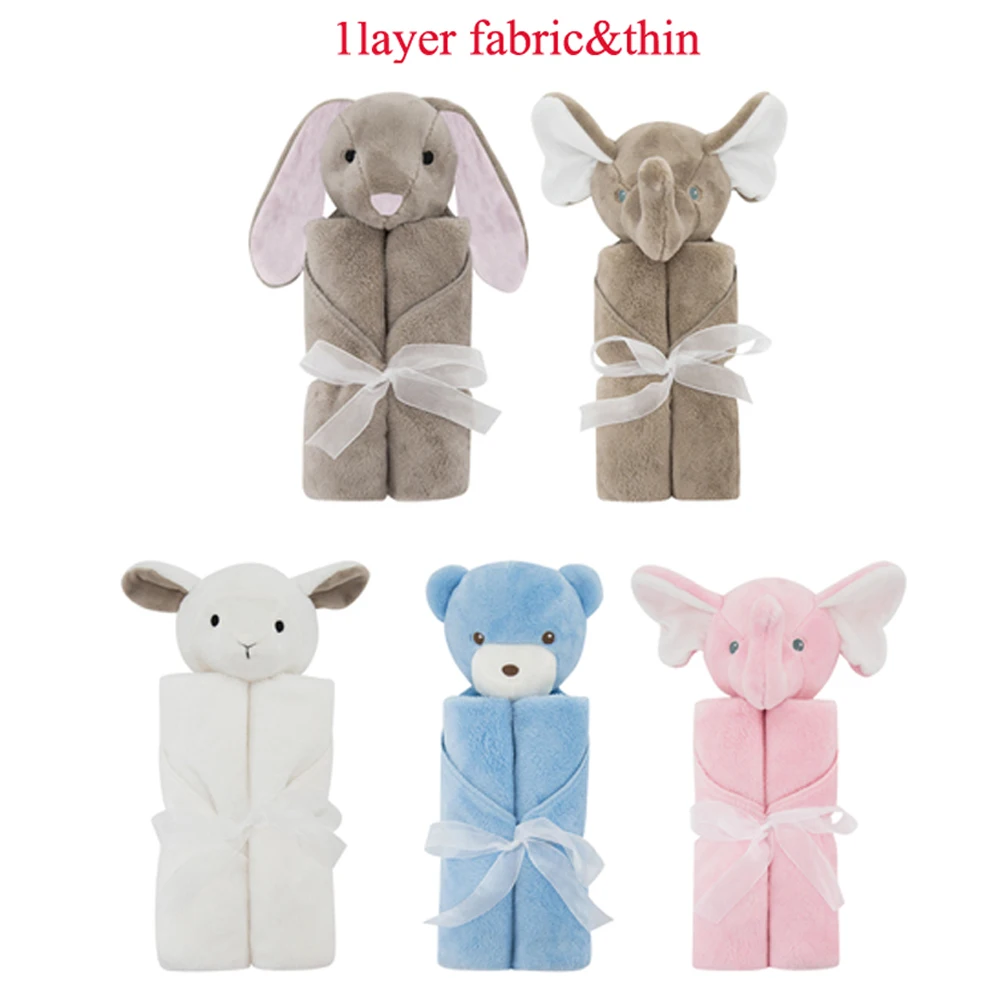 Baby Plush Blankets Stroller Comforter Winter Newborn Bed Sheet Grey Elephants Kid Boy Girl Swaddle Wrap Cobertor Infantil Quilt 2