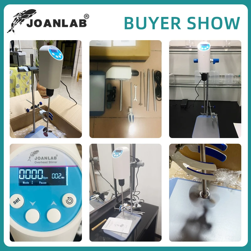 Electric Stirrer JOANLAB 110V To 220V Laboratory Digital Display Max Stirring Capacity 20L