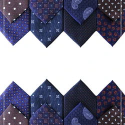 New Printed Men's Business Tie Formal Wear Dark Color Casual Fashion Hand Tie Neck Ties For Men Women Casual Suits Tie LD08