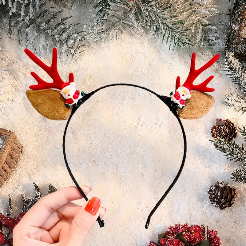 

Christmas Headband Hair Accessories Cosplay Antlers Headband Hairpin For Adult Christmas Party Hair Band Clasp Headwear