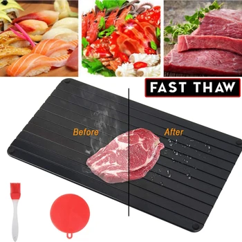 

3 in 1 Fast Defrosting Tray Thaw Frozen Food Meat Fruit Quick Defrosting Plate Board Defrost Kitchen Gadget Tool