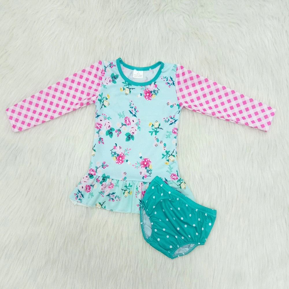 Modello Di Fiore 2 Pcs Del Vestito Da Nuotata Della Manica Lunga Della 