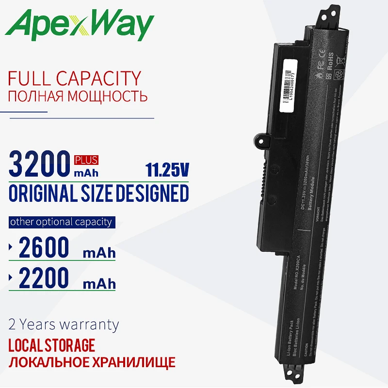 3 ячейки батарея для ASUS X200CA X200M X200MA X200LA 11 6 &quotA31N1302 A31LM2H A31LM9H A3IN|Аккумуляторы