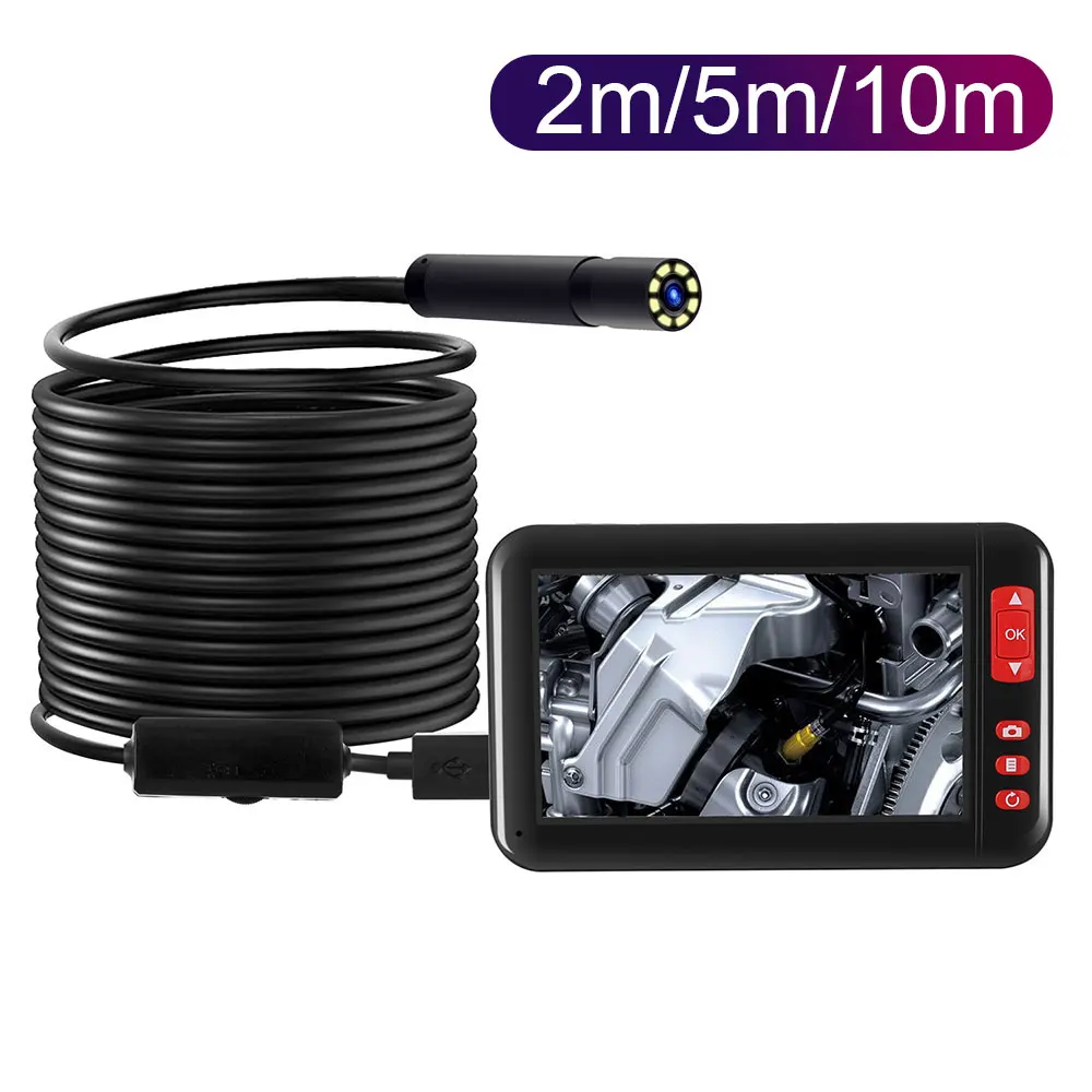 

Practical Visual Endoscope Ear Spoon Borescope Endoscope F200 8mm 4.3 Inch 1080p Photos Microscope Inspection Waterproof