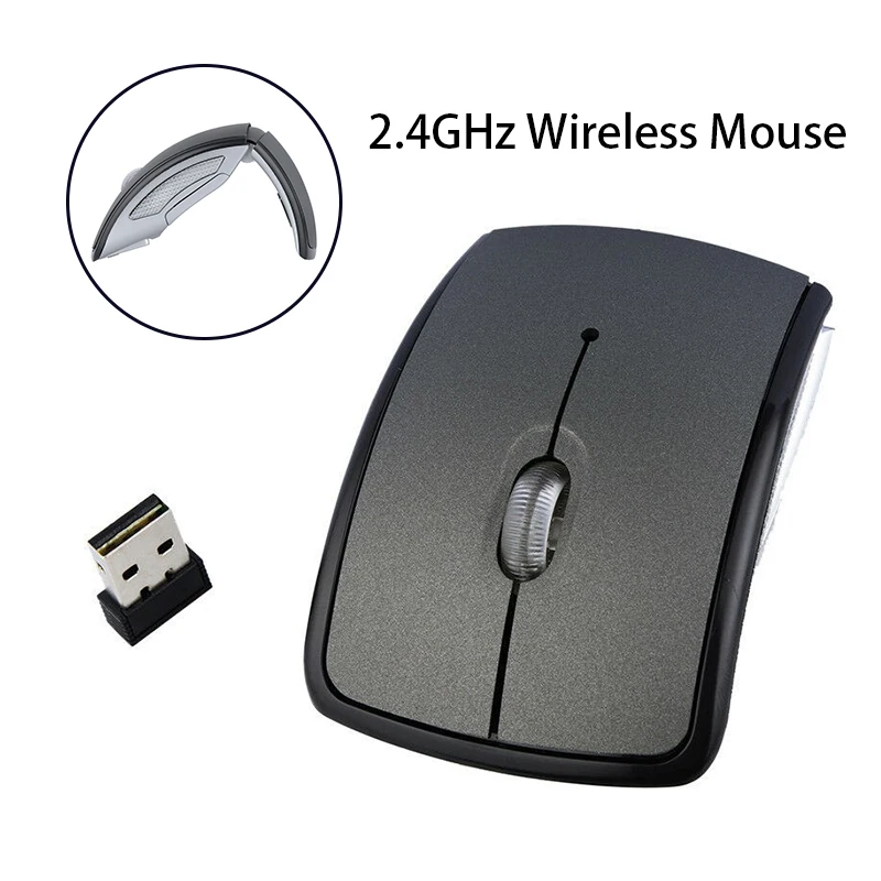 

2.4GHz 1600DPI Wireless Mouse Foldable Computer PC Mouse Folding Mouse/Mice With USB 2.0 Receiver For Desktop Laptop Optical New