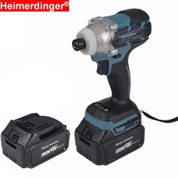 Perceuse électrique Rechargeable sans fil 6.35mm 1/4 pouces, perceuse à percussion sans balais avec deux batteries au Lithium 18V 4.0Ah 