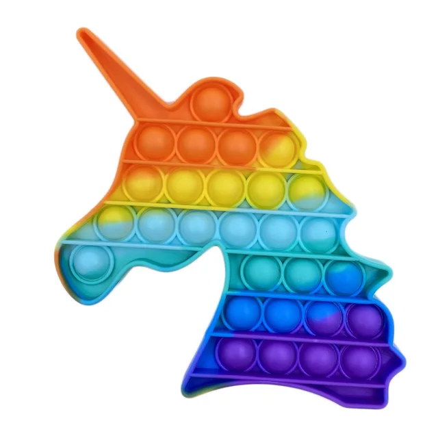 Fidget Reliver Stress Toys Rainbow Push Bubble Antistress Toys Sensory Toy To Relieve Autism Free Shipping PL-324