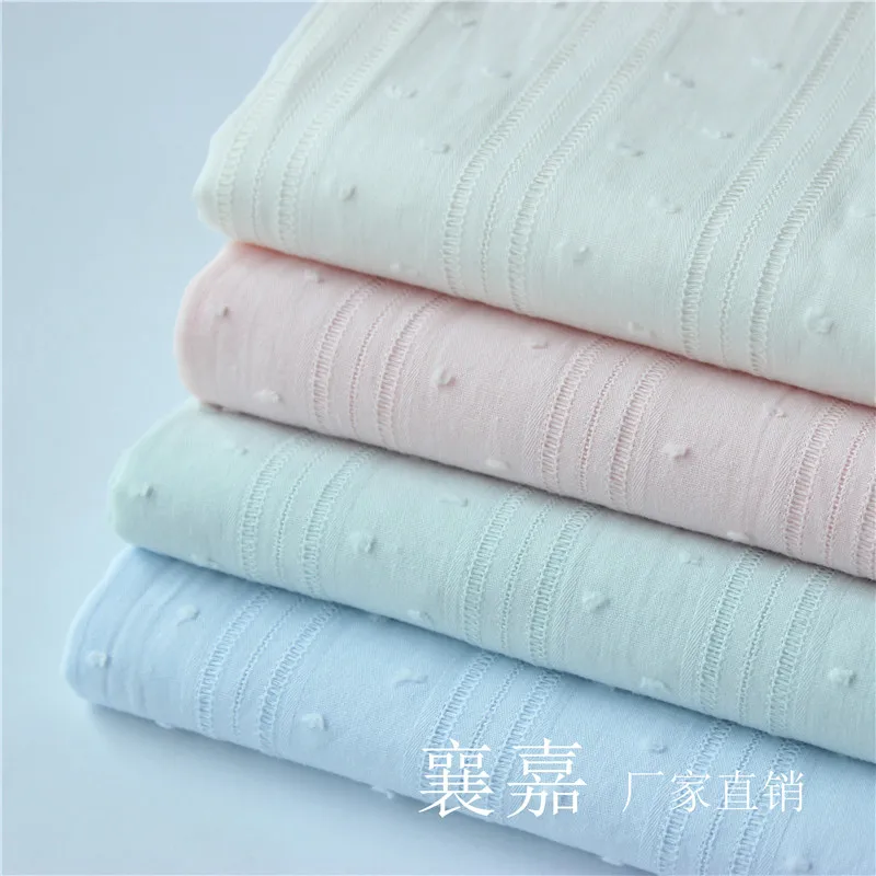 Хлопковая белая ткань хлопковая жаккардовая пасторальное платье маленькая