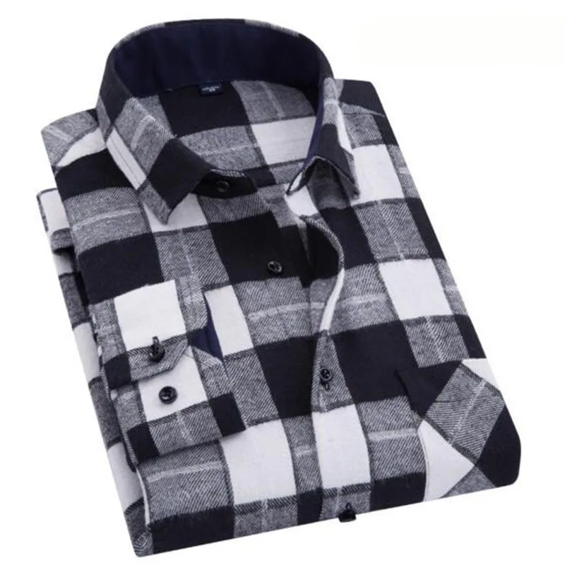 Мужские рубашки с длинными рукавами в клетку с принтом Camisa, высокое качество, однобортные модные рубашки Vestido