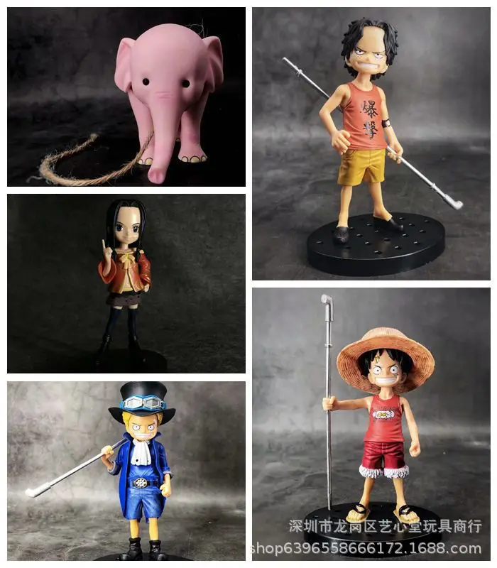 

One Piece/Sea King Childhood DX Childhood Luffy Female Emperor Ace Saab Baby Elephant Garage Kit