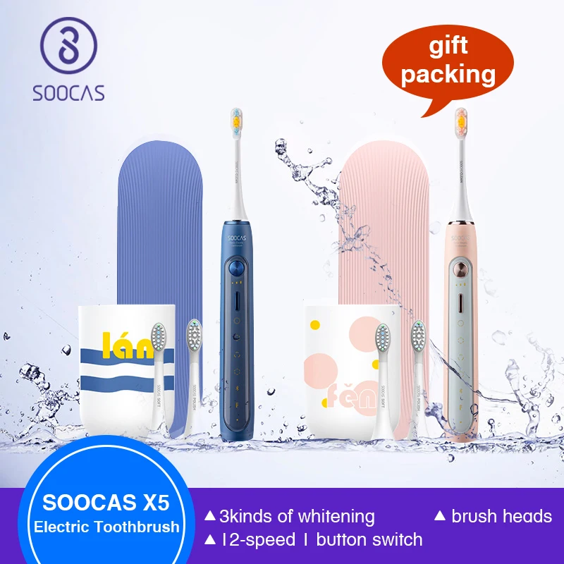 Xiaomi Soocas X5 sonic электрическая зубная щетка USB перезаряжаемая обновленная