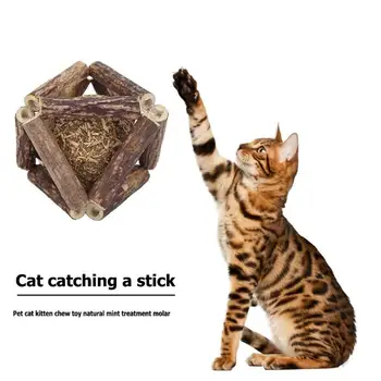 

Pure Natural Catnip Ball Toy Pet Cat Cleaning Teeth Molar Cat Snacks Sticks Spherical Design To Attract Your Pets To Play
