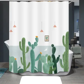 

Cactus Shower Curtain 3d Bathroom Shower Curtains Fabric Shower Curtain Funny Waterproof Shower Curtain bathroom curtain