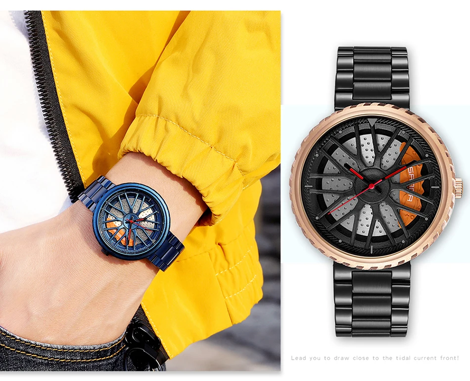 Relojes Hombre SANDA автомобильные Креативные мужские часы, мужские Модные скоростные гоночные спортивные часы из нержавеющей стали, кварцевые наручные часы