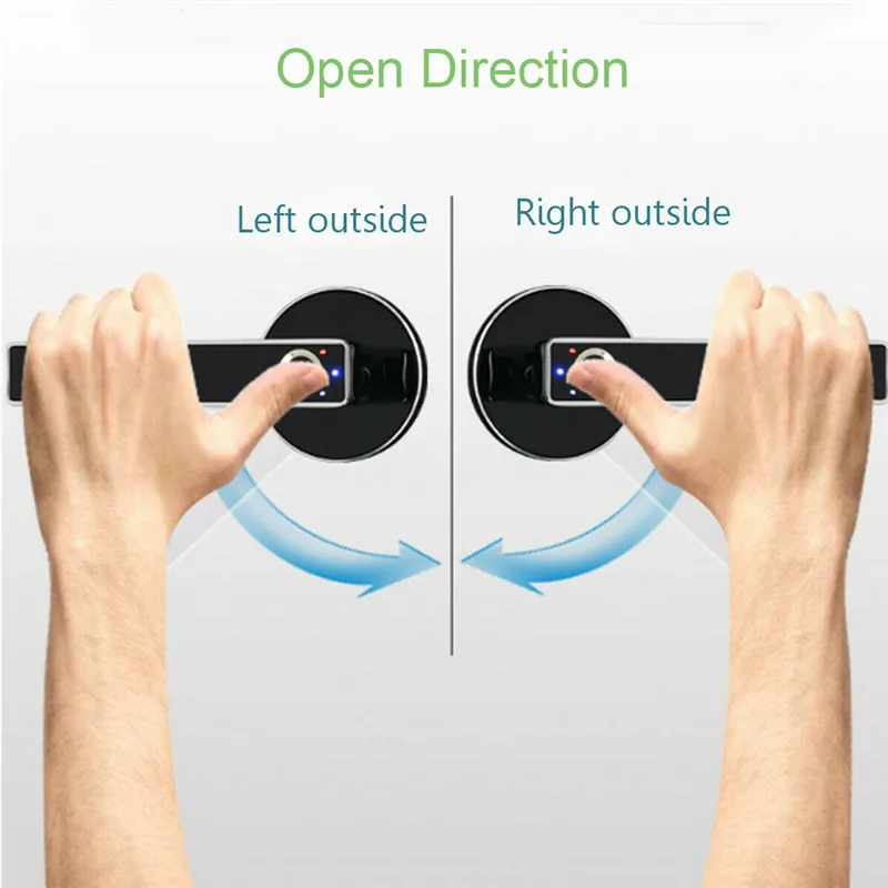 Smart Touch ручка блокировки ворота безопасности смарт полупроводниковые пальцев дверные ручки, замок дверной замок со сканером отпечатка пальцев