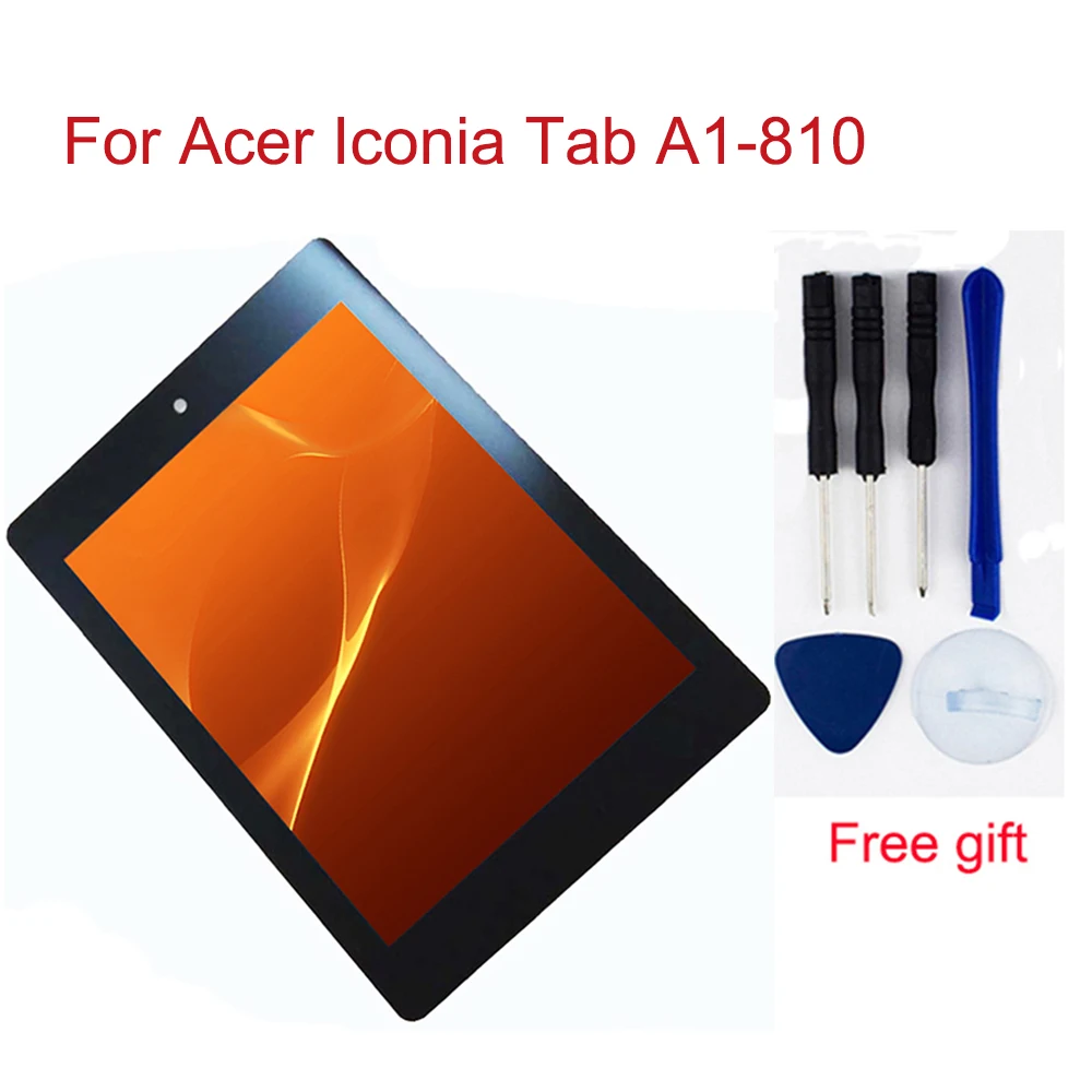 Черный для acer Iconia Tab A1-810 A1 810 A1-811 A1 811 сенсорный экран дигитайзер сенсор стекло+ ЖК-дисплей панель монитор в сборе