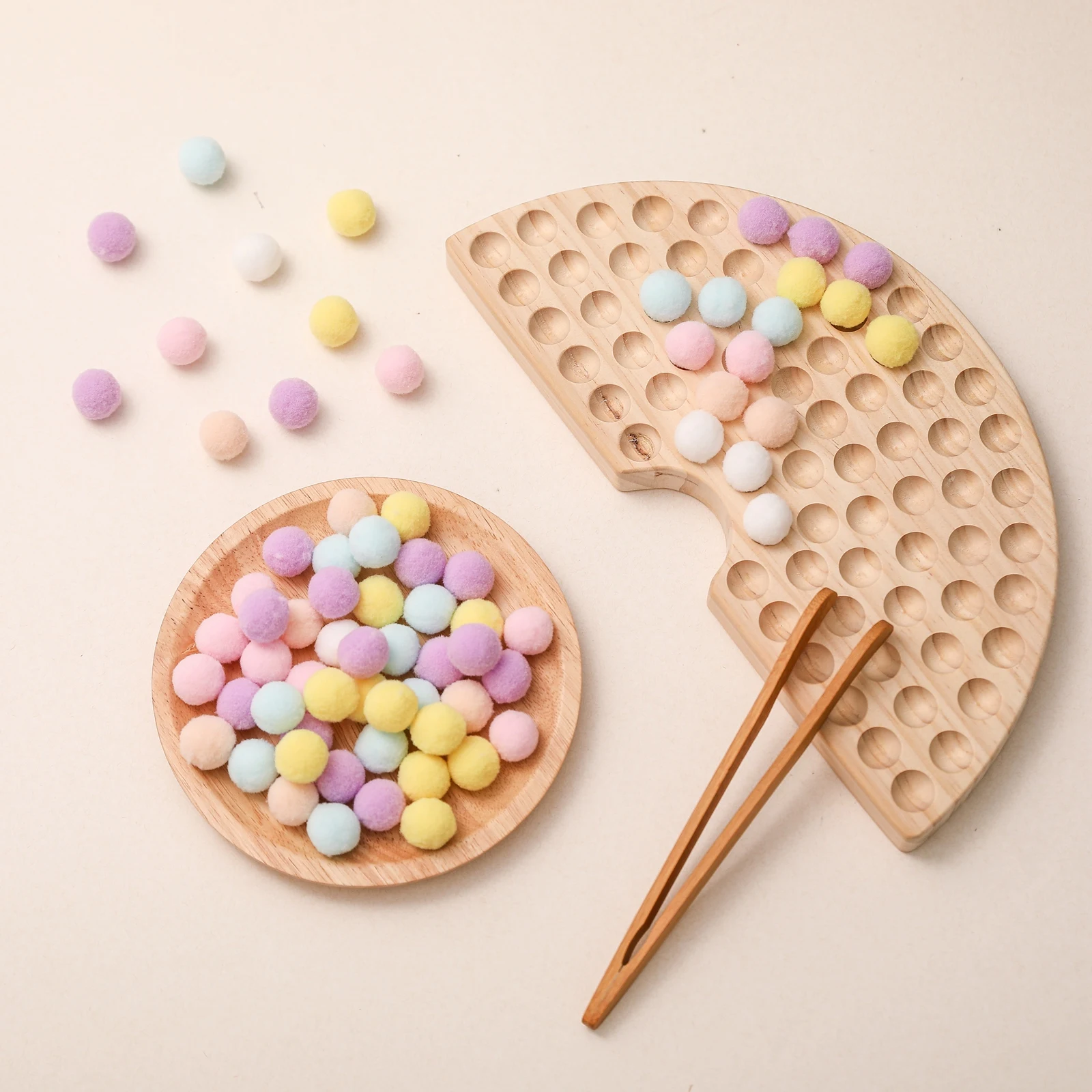 Wooden Beads Game Montessori Educational Early Learn Children Clip Ball Puzzle Preschool Toddler Toys Kids For Children Gifts