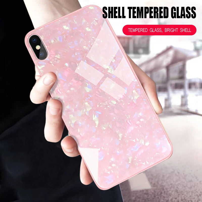 

Tempered Glass Hard Conch Shell Case For Xiaomi Mi 9T Pro Mi 9 SE Mi 8 Mi A2 Lite Mi 5X A1 Mix 2S Redmi K20 6 6A Note 5 6 7 Case