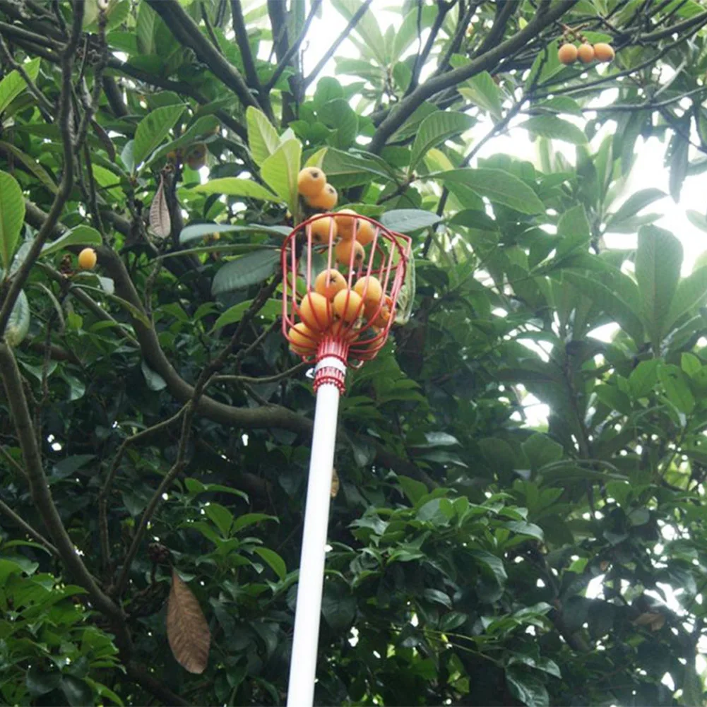Outdoor Aluminum Deep Basket Garden Tools Fruit Picker Head Metal Fruit Picking Tools Fruits Catcher Harvest Picking