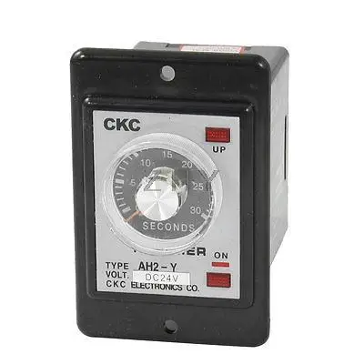 

AH2-Y DC 24V 8-Pin DPDT 0-30 Seconds 30Sec Power on Delay Timer Time Relay