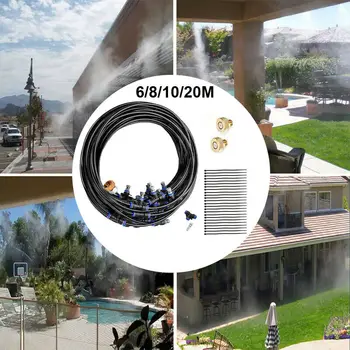 

6-20M Outdoor Misting System Cooling Water Garden Patio Spray Sprinkler