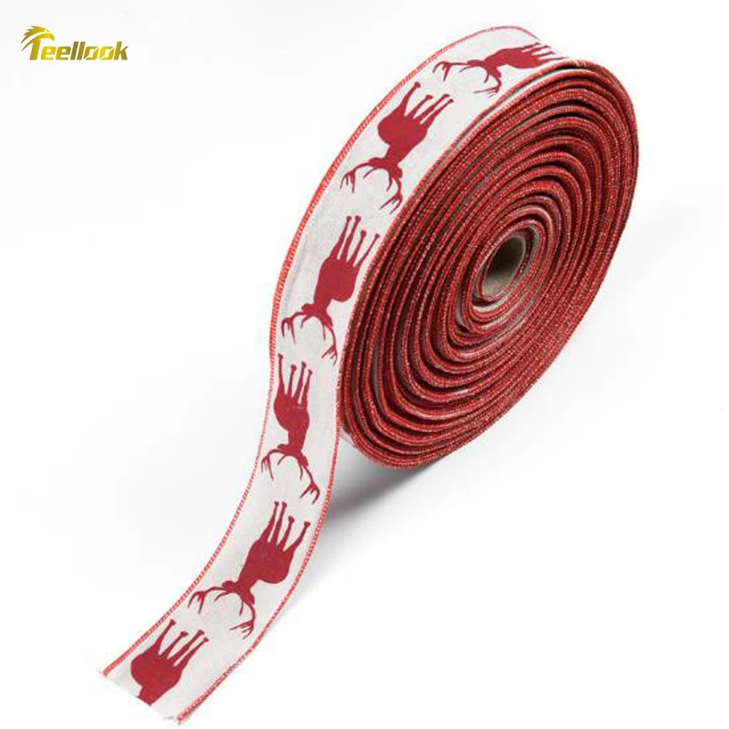 Teellook рождественские украшения, ленты 6,3 cm x 20m рождественская ель подарок коробка декоративная лента
