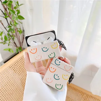 

Interesting smiling face Cartoon Earphone Cover For Apple AirPods 1 2 Case Air Pods pro case smiley Protector Couple Accessories