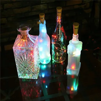 

15LED 1.5M Wine Cork Lights Bottle Light Cork Shape Battery Copper Wire String Lights For DIY Christmas Party Wedding Decor