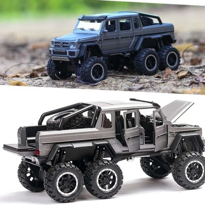 1/32 Die-cast Alloy Toy Car Mercedes G63 6WD AM G Luxury Suspension Simulation SUV Six-door Vehicle  Openable Children's Toys