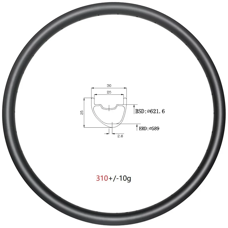 30mm Carbon Rims 29 Xc 310g Superlight Asymmetric 24 28 32 Holes Disc