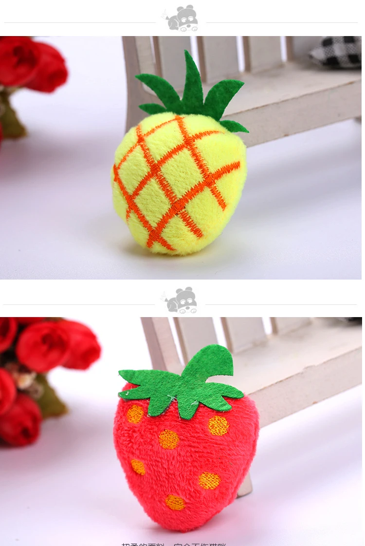 1pcs Cartoon Soft Catnip Toy Organic Catnip Filled Cat Toys Fruits & Animals Pet Interactive Toys Cat Teeth Grinding Toys