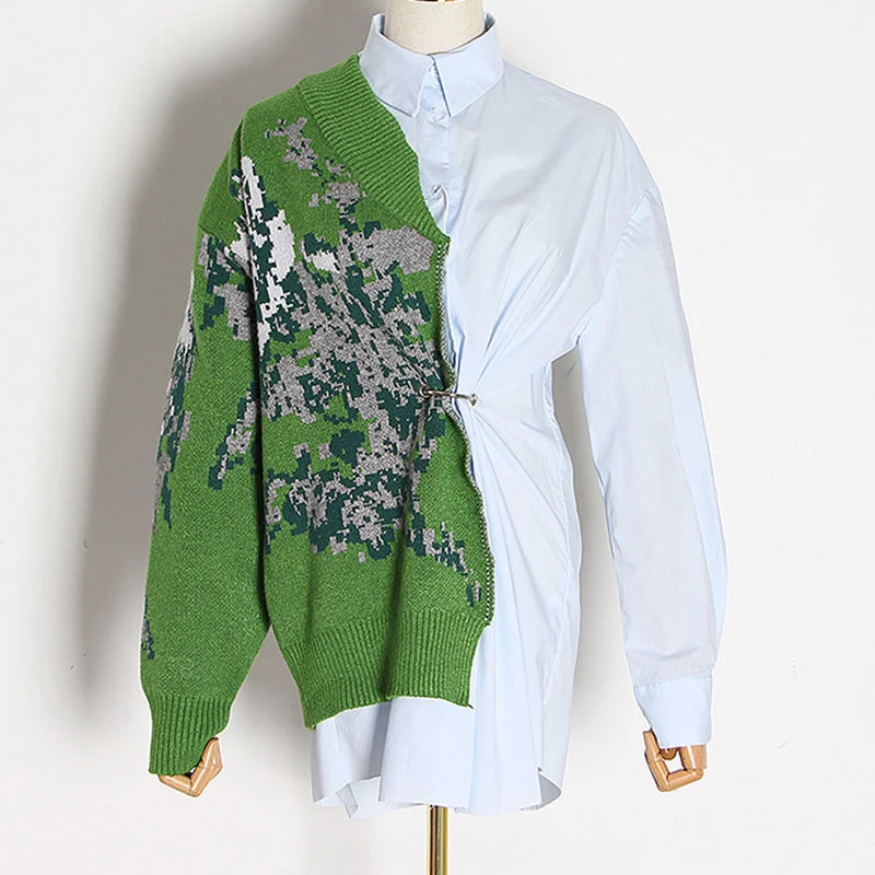 SeeBeautiful Loose Blouse Shirt Lapel Long Sleeve