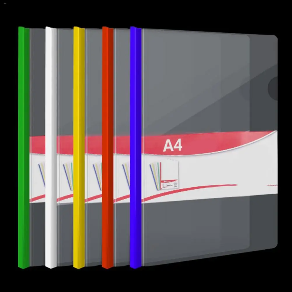 

Transparent Folder 10Pcs Resume Presentation FILE Folders Report Cover With Sliding Bar Manager Binder For A4 Size Paper