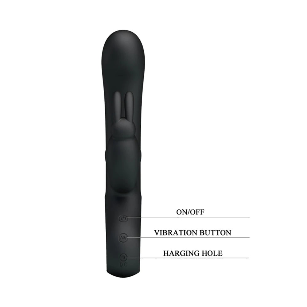 PRETTY LOVE Rabbit Vibrator G Spot Vibrator Dildo Silicone Waterproof Vagina Clitoris Stimulator Sex Toys For Women Sex Products