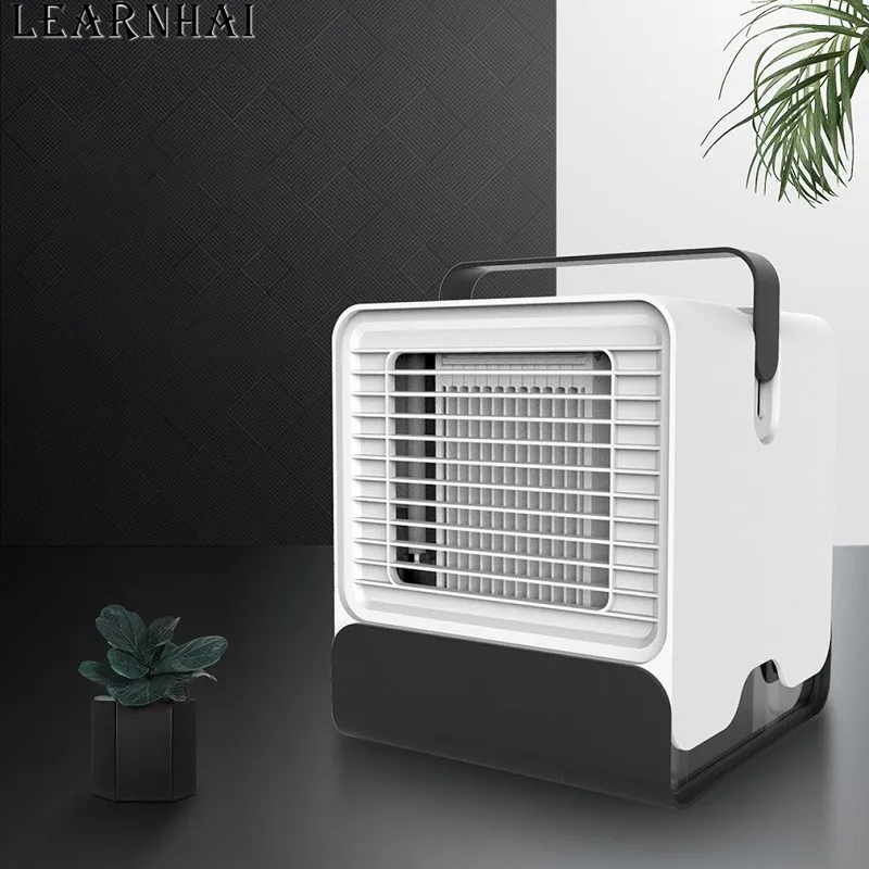 LEARNHAI Mini Air Cooler Fan Portable Digital Air Conditioner Humidifier Easy Cool Purifies Air Cooling Fan for Home Office